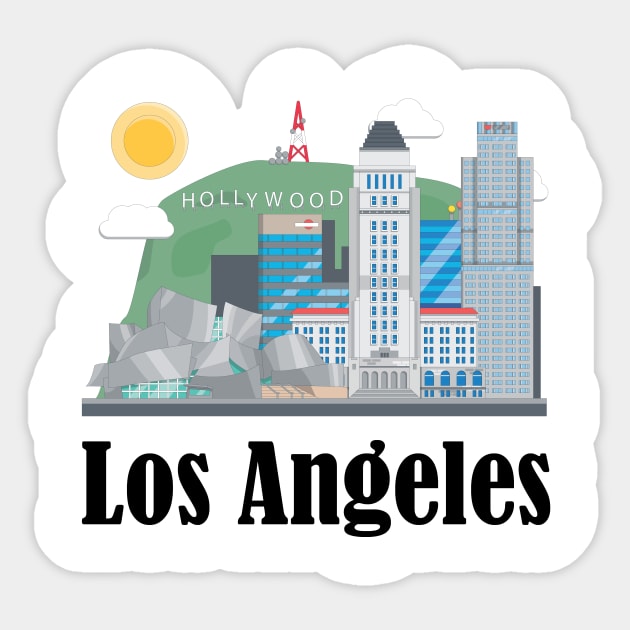 Los Angeles for Men Women and Kids Sticker by macshoptee